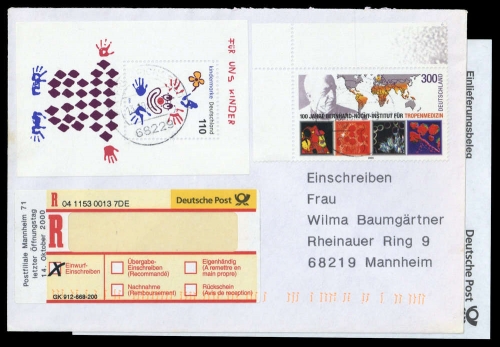 Bundesrepublik Deutschland, 2136 + Bl.53, Brief