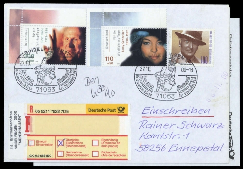 Bundesrepublik Deutschland, 2145+2147 u.a., Brief