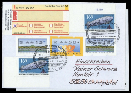 Bundesrepublik Deutschland, 1525 (2) u.a., Brief