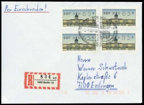 1987, Berlin, ATM 1 (4), FDC