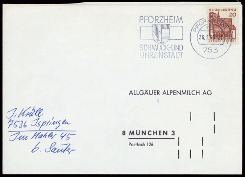 1966, Bundesrepublik Deutschland, 456, Brief