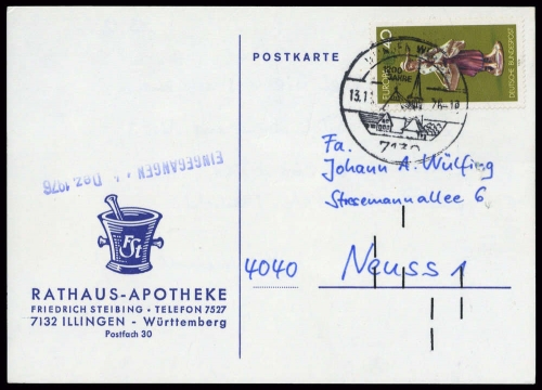 1976, Bundesrepublik Deutschland, 890, Brief