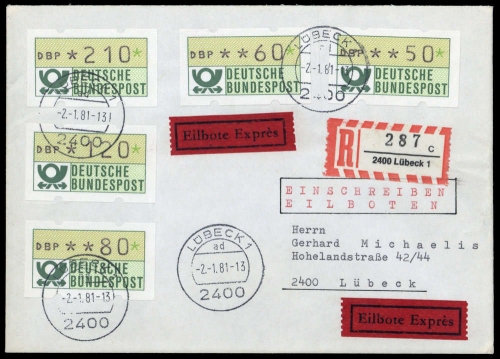 1981, Bundesrepublik Deutschland, ATM 1 (5), FDC