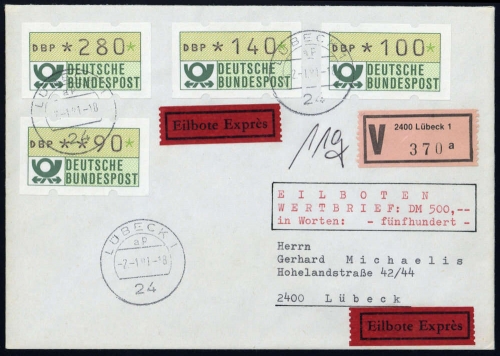 1981, Bundesrepublik Deutschland, ATM 1 (4), FDC