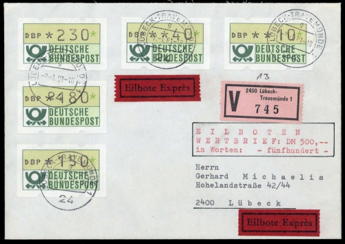 1981, Bundesrepublik Deutschland, ATM 1 (5), FDC