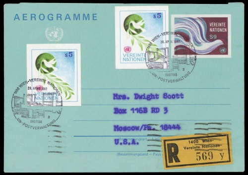 1982, UNO Wien, LF 1 u.a., Brief