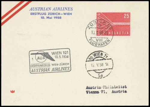 1958, Schweiz, 646, Brief