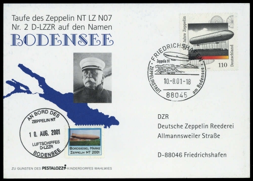 2001, Zeppelin,andere Luftschiffe,sonstiges, 2128, Brief