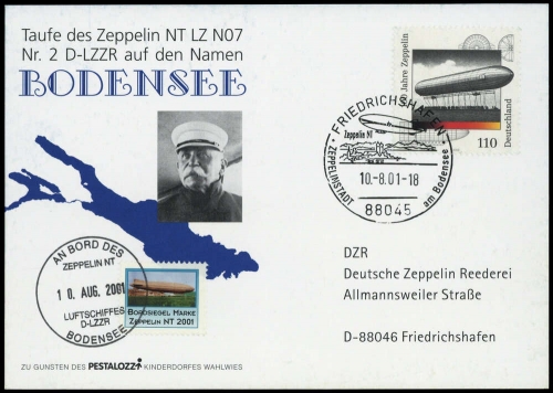 2001, Zeppelin,andere Luftschiffe,sonstiges, 2128, Brief