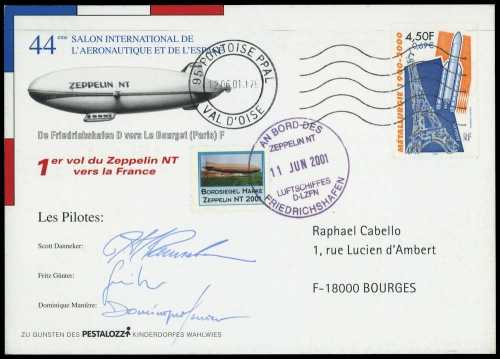 2001, Zeppelin,andere Luftschiffe,sonstiges, 3506, Brief
