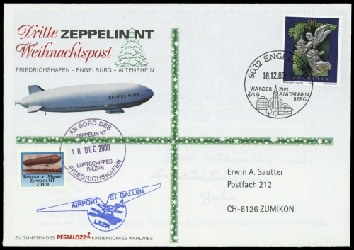 2000, Zeppelin,andere Luftschiffe,sonstiges, 1739, Brief