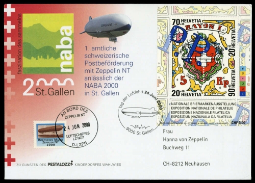 2000, Zeppelin,andere Luftschiffe,sonstiges, Bl. 30, Brief
