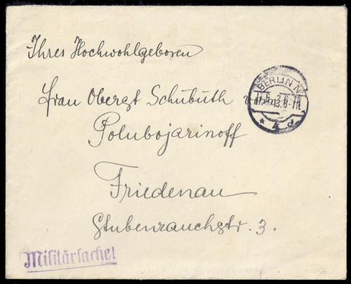 1913, Feldpost I. Wk, Brief