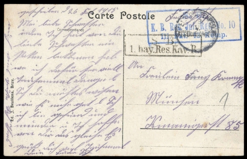 1915, Feldpost I. Wk, Brief