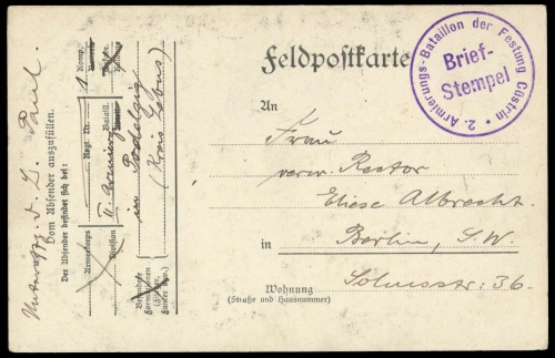 1914, Feldpost I. Wk, Brief