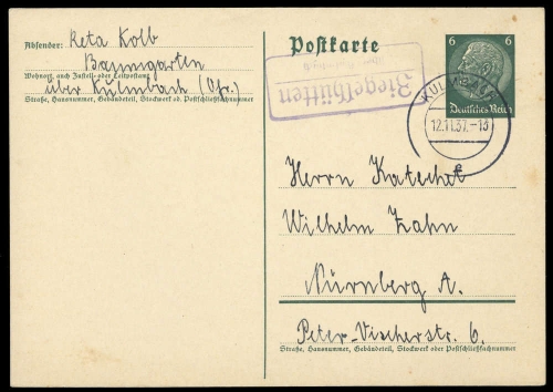 Deutsches Reich, GA, Brief