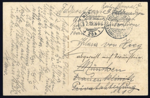 1915, Feldpost I. Wk, Brief
