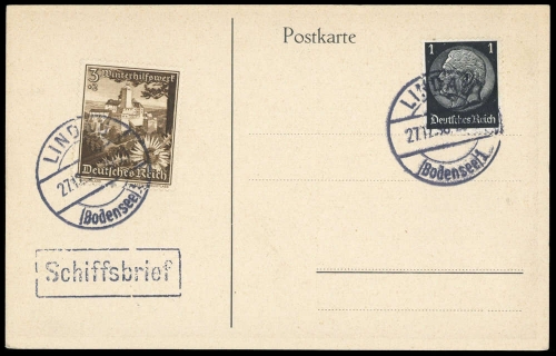 1938, Deutsches Reich, 512 + 675, Brief