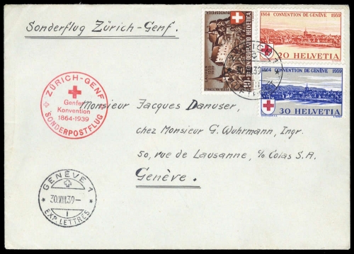 1939, Schweiz, 356-358, Brief