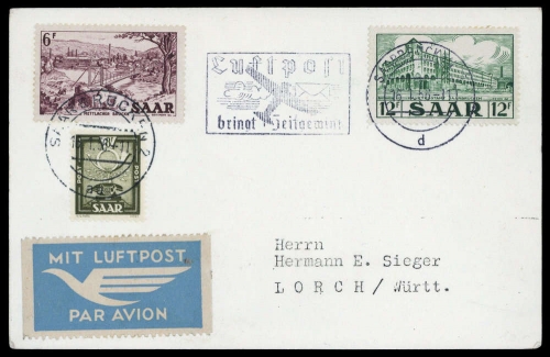 1956, Saar, 326 u.a., Brief