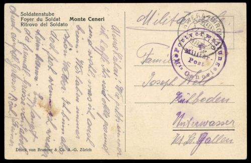 1921, Schweiz, Brief