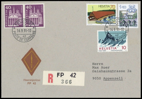 1986, Schweiz, 1314 u.a., Brief