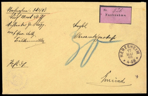 Altdeutschland Württemberg, Brief
