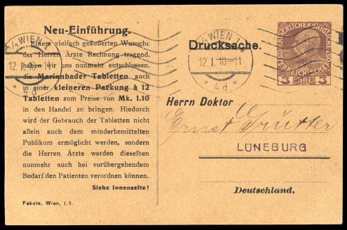 1910, Österreich, PP, Brief