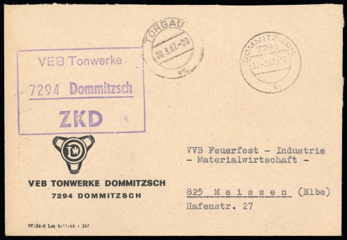 1967, DDR Dienst und ZKD allgemein, ZKD, Brief