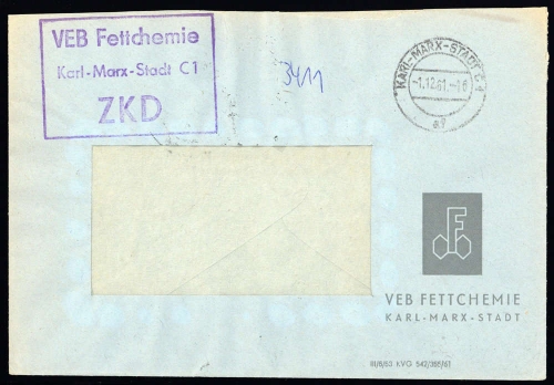 1961, DDR Dienst und ZKD allgemein, ZKD, Brief