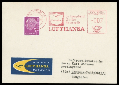 1958, Bundesrepublik Deutschland, 179 x, Brief