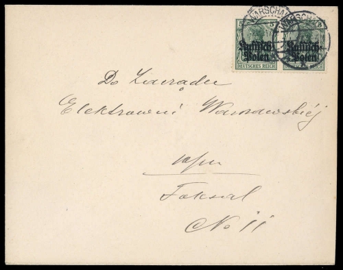 1915, Deutsche Besetzung I. WK Polen, 2 (2), Brief