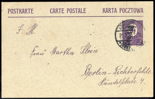 1920, Oberschlesien, P 2, Brief