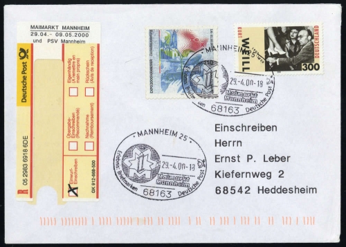 Bundesrepublik Deutschland, 2100 u.a., Brief