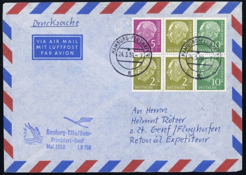 1959, Bundesrepublik Deutschland, S 19 u.a., Brief