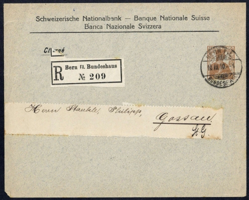 1910, Schweiz, PU, Brief