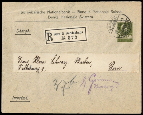 1916, Schweiz, PU, Brief