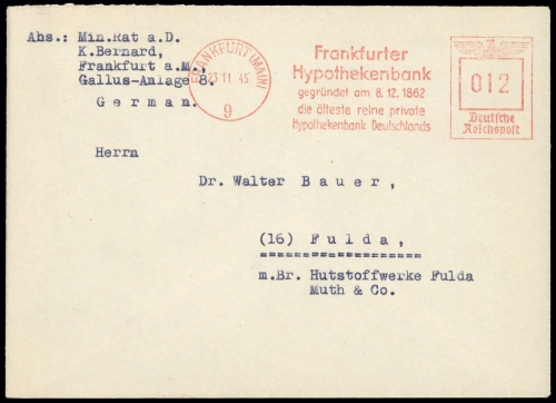 1945, Bizone, Brief