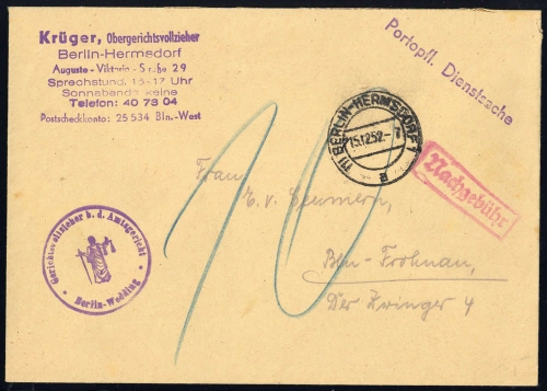 1952, Berlin, Brief