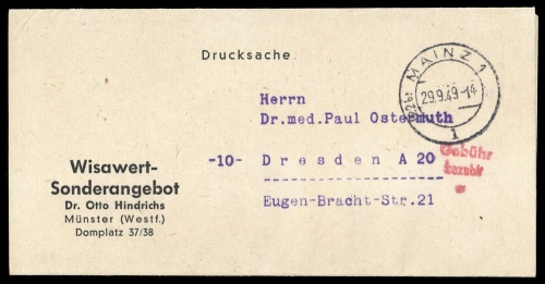 1949, Bundesrepublik Deutschland, Brief