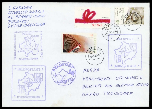 2002, Bundesrepublik Deutschland, 2180 u.a., Brief