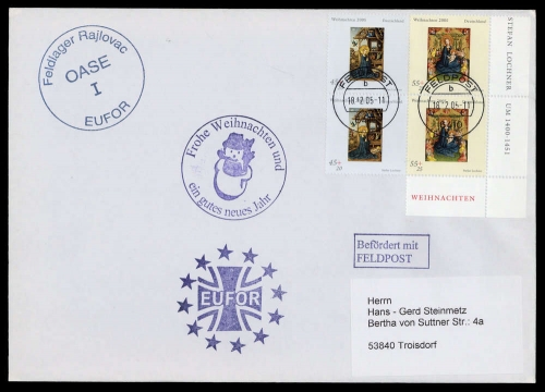 2005, Bundesrepublik Deutschland, 2492-2493 (2), Brief