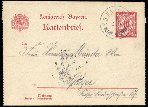 Altdeutschland Bayern, GA, Brief