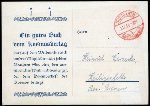 1934, Deutsches Reich, Brief