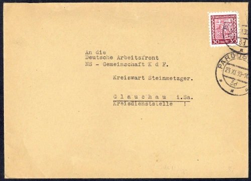 1939, Böhmen und Mähren, M 281, Brief