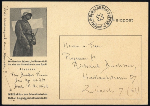 1943, Schweiz, Brief