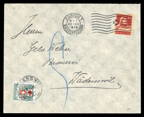 1918, Schweiz, 118 u.a., Brief