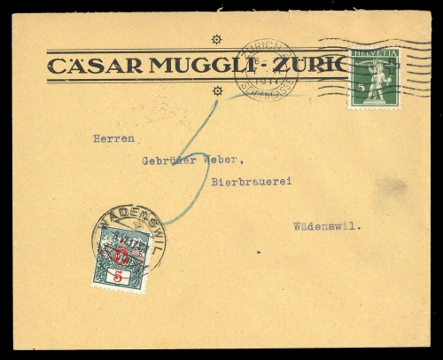 1917, Schweiz, 113 u.a., Brief