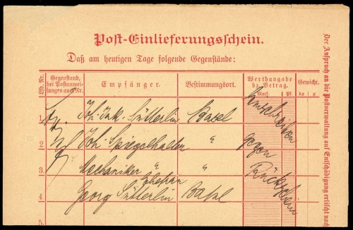 1896, Altdeutschland Baden, Brief