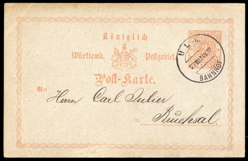 Altdeutschland Württemberg, GA, Brief